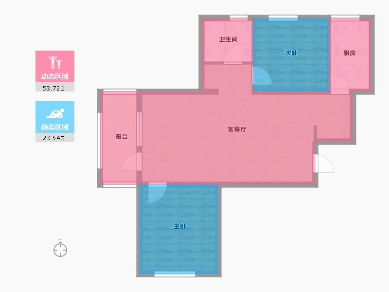 北京-北京市-汇豪公园里-68.99-户型库-动静分区