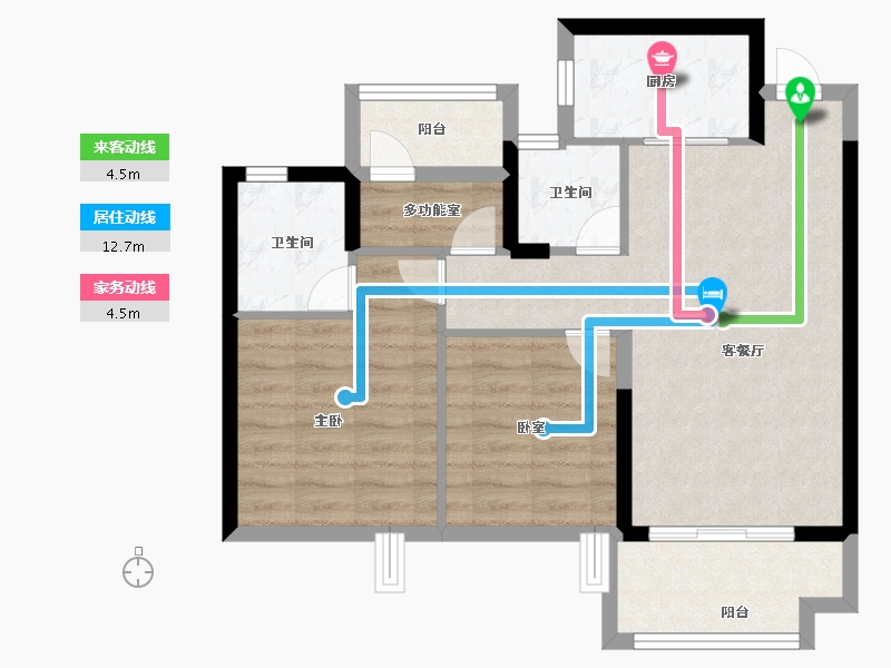 浙江省-宁波市-荣安·秋和月明-71.20-户型库-动静线