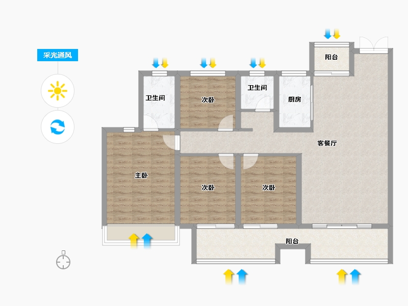 河南省-商丘市-建业十八城7期·天境-114.00-户型库-采光通风