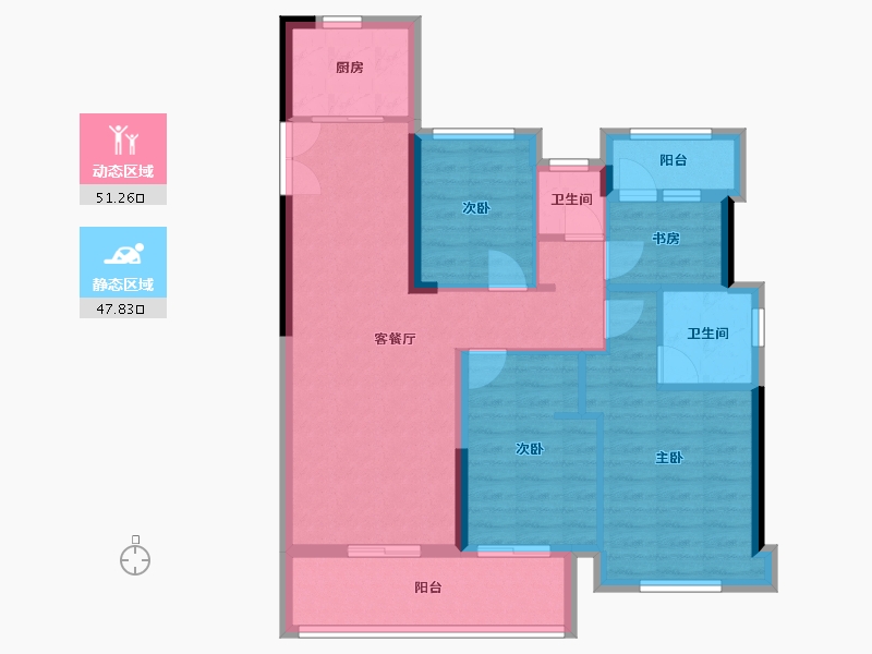 福建省-三明市-冠泰状元里-88.52-户型库-动静分区