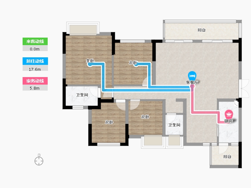 四川省-成都市-川网国际花园-114.95-户型库-动静线