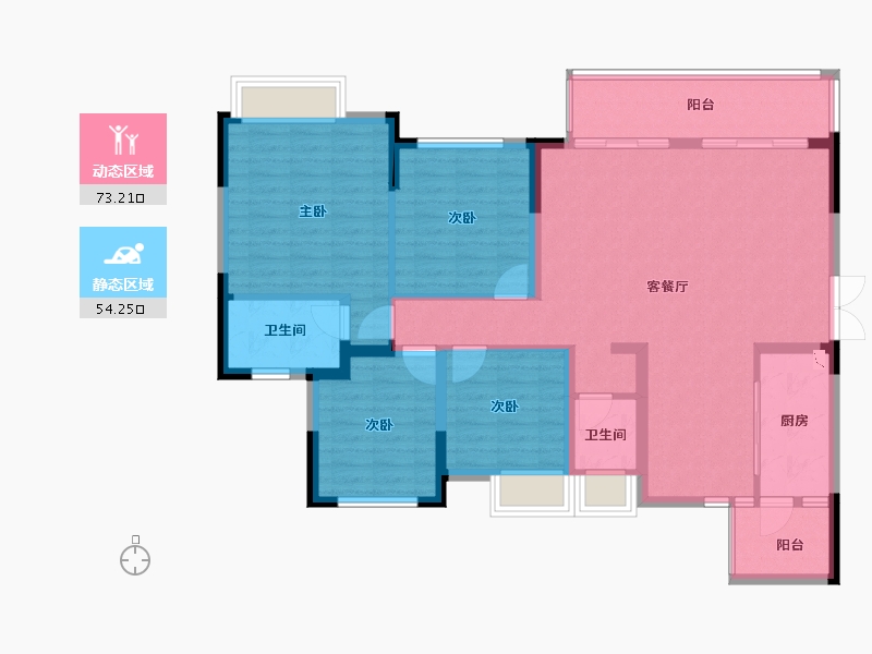 四川省-成都市-川网国际花园-114.95-户型库-动静分区