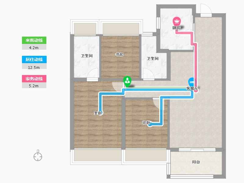 上海-上海市-建发观唐府-79.20-户型库-动静线