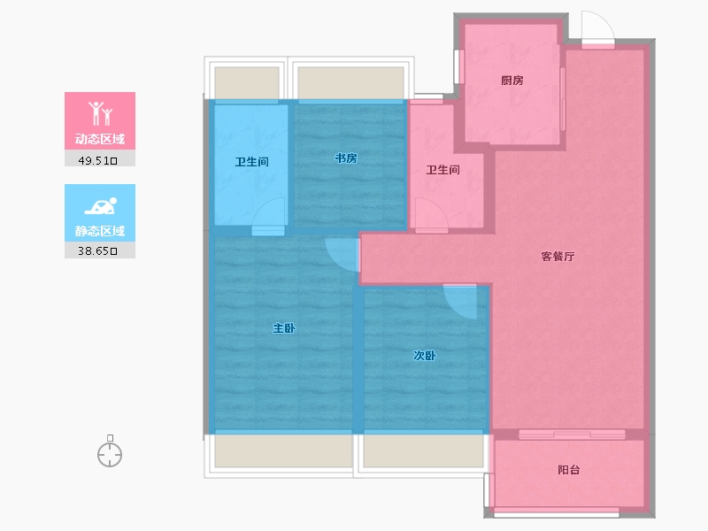 上海-上海市-建发观唐府-79.20-户型库-动静分区