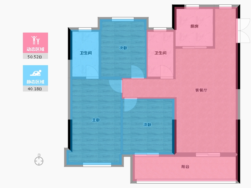 福建省-三明市-冠泰状元里-82.00-户型库-动静分区