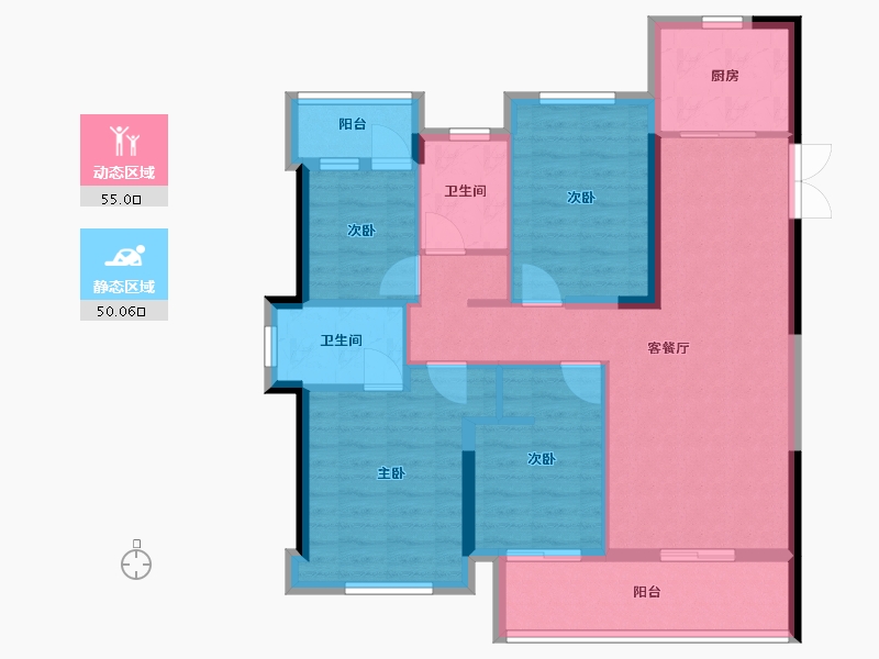 福建省-三明市-冠泰状元里-94.03-户型库-动静分区