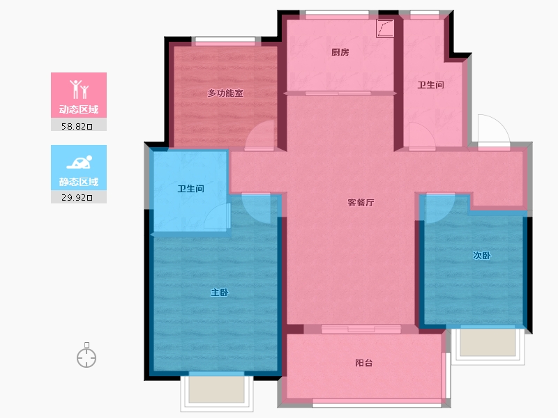 上海-上海市-中建海樾府-78.40-户型库-动静分区