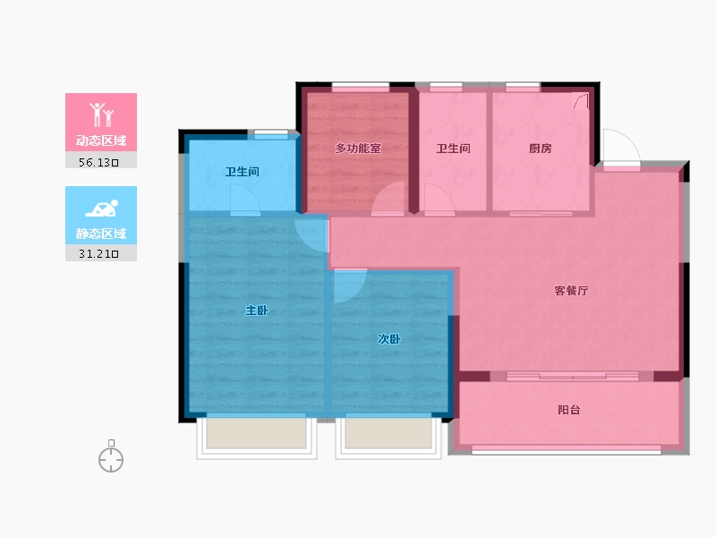 上海-上海市-中建海樾府-78.40-户型库-动静分区