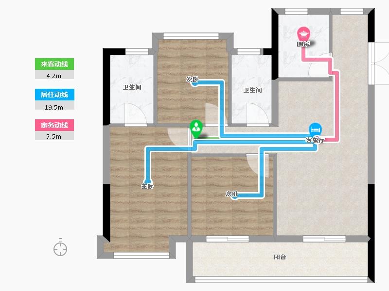 福建省-三明市-冠泰状元里-80.00-户型库-动静线