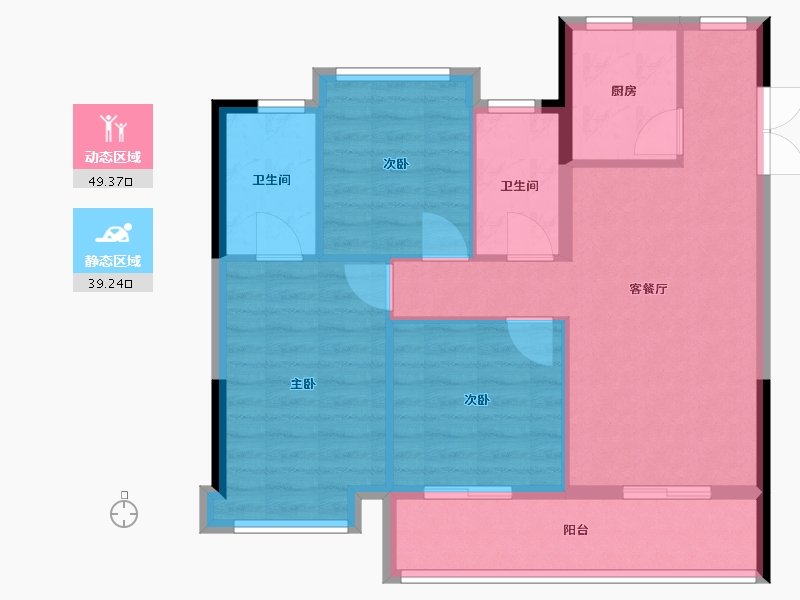 福建省-三明市-冠泰状元里-80.00-户型库-动静分区