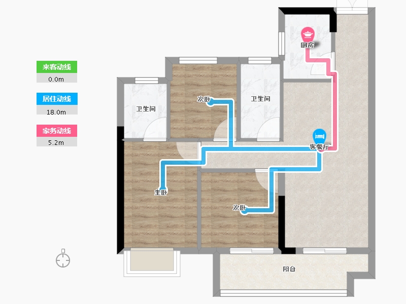 福建省-三明市-冠泰状元里-70.00-户型库-动静线