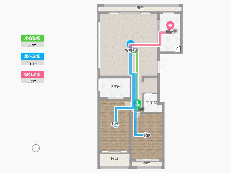 上海-上海市-东方悦澜-111.20-户型库-动静线