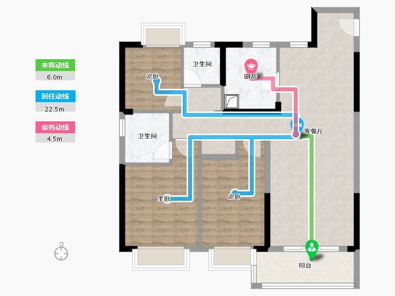 上海-上海市-中建玖海云天-94.40-户型库-动静线