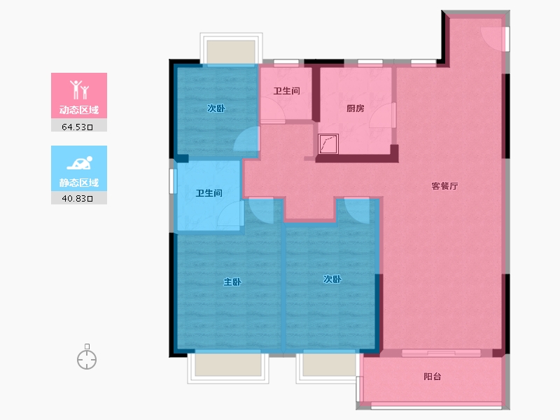 上海-上海市-中建玖海云天-94.40-户型库-动静分区