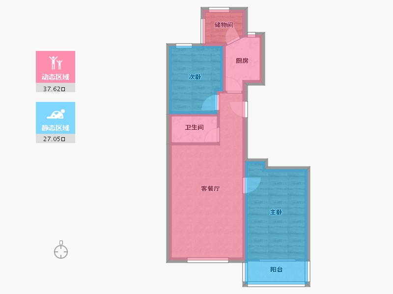 北京-北京市-北街家园(八区)-56.88-户型库-动静分区