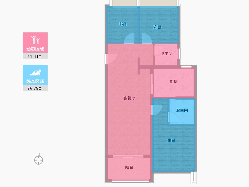 上海-上海市-东方悦澜-79.20-户型库-动静分区