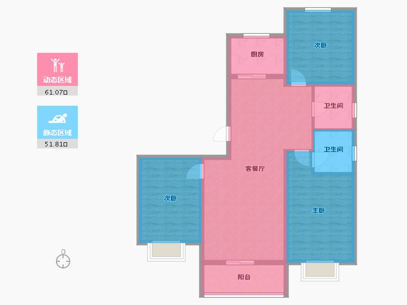 河北省-保定市-普霖第一城-101.59-户型库-动静分区