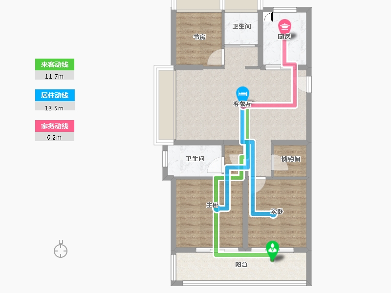 上海-上海市-东方悦澜-78.41-户型库-动静线