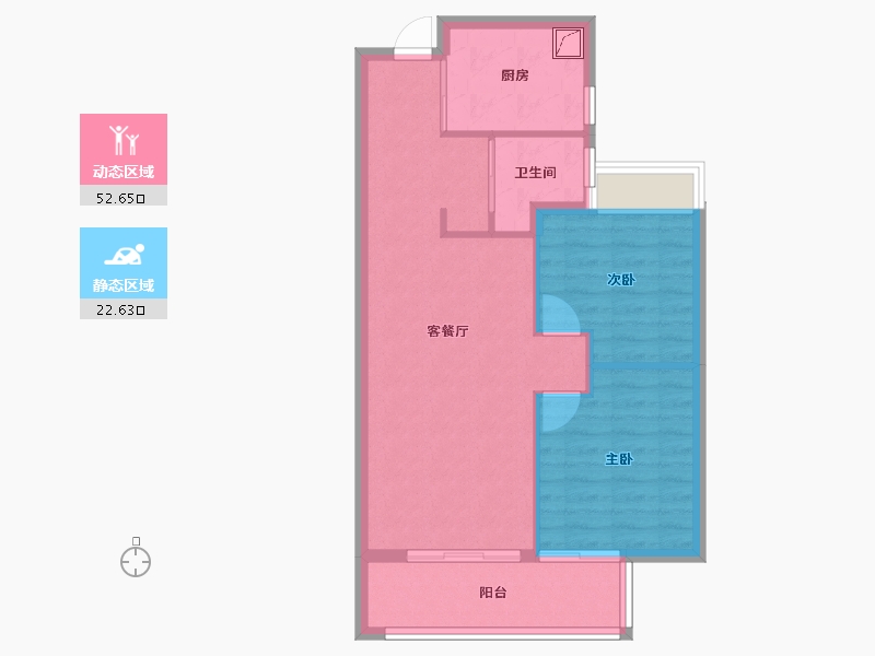 上海-上海市-东方悦澜-68.00-户型库-动静分区