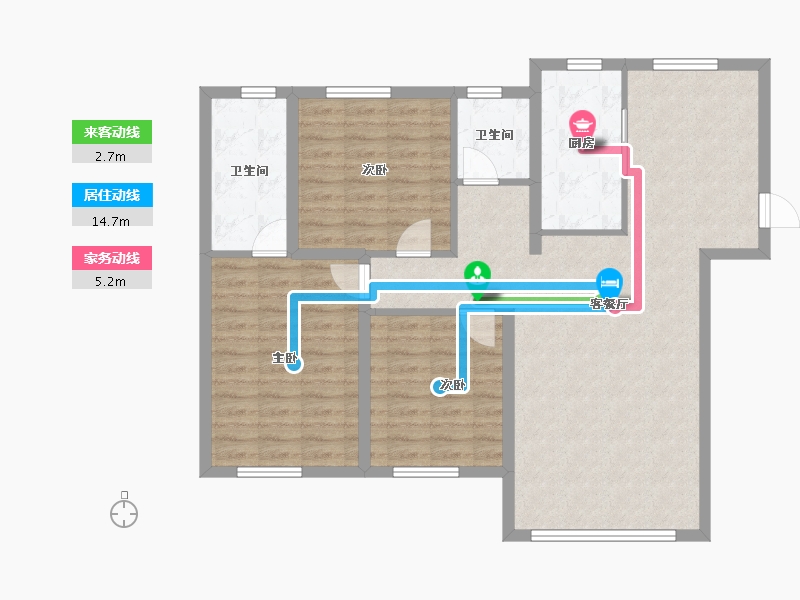 甘肃省-兰州市-浩源太和城-97.40-户型库-动静线