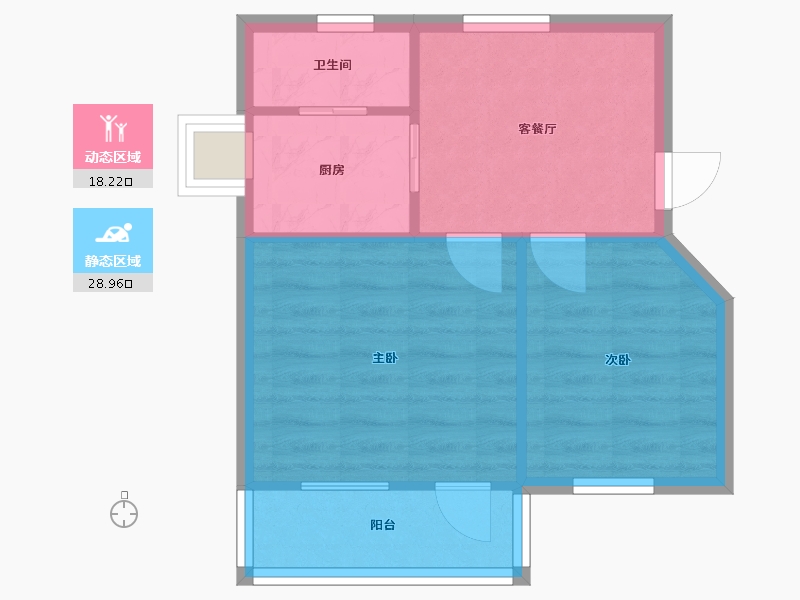 福建省-厦门市-振兴新村-43.40-户型库-动静分区