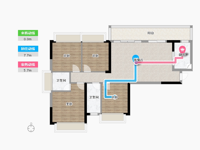 广东省-肇庆市-鸿景誉园-101.15-户型库-动静线