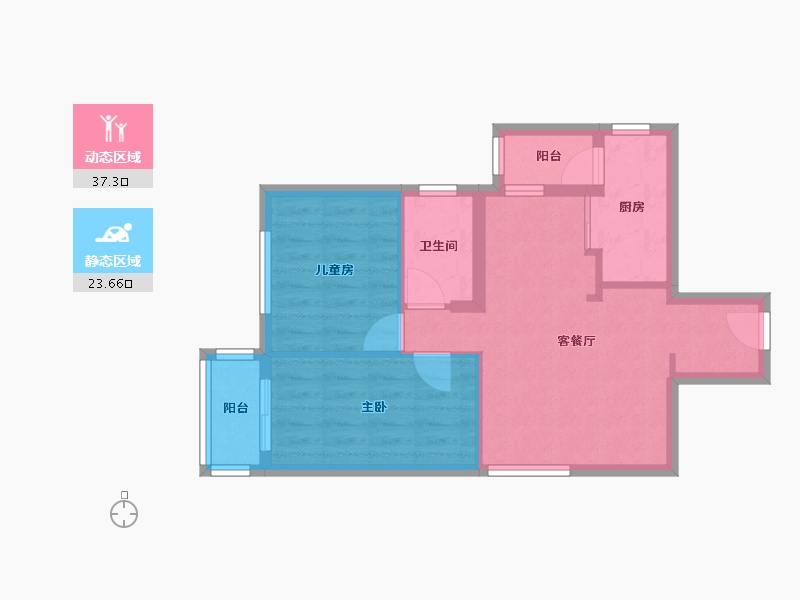 广东省-深圳市-特区报社住宅楼-65.35-户型库-动静分区