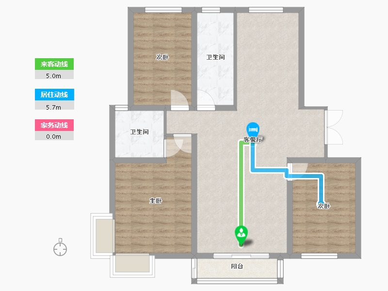 河北省-唐山市-观湖景园-127.54-户型库-动静线