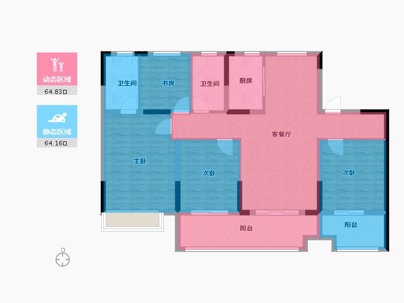 安徽省-淮北市-中国铁建青秀城-116.00-户型库-动静分区