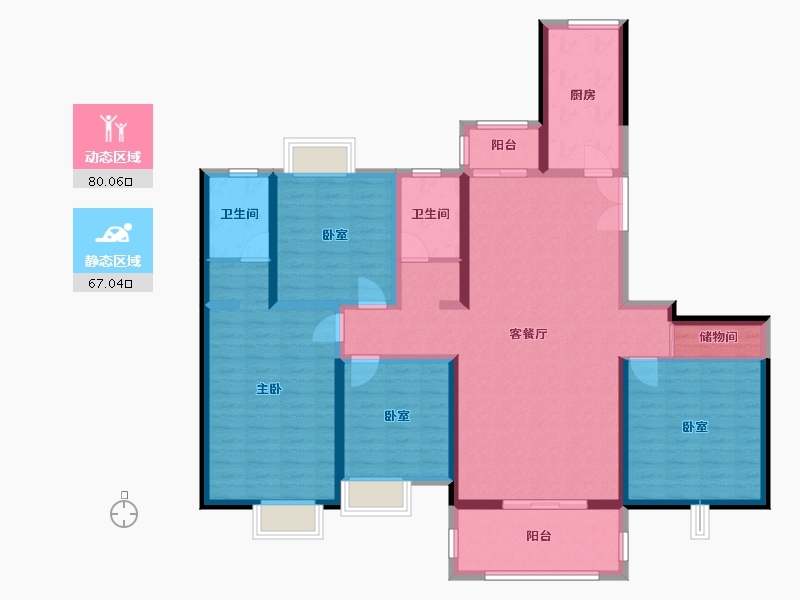 江西省-南昌市-聚贤雅苑-131.45-户型库-动静分区