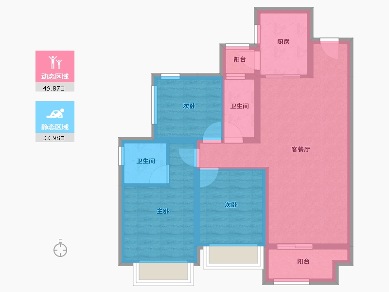 山东省-济南市-昌建·君悦府-73.90-户型库-动静分区