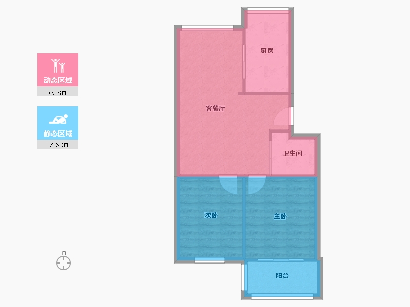 浙江省-宁波市-联丰北区-57.62-户型库-动静分区