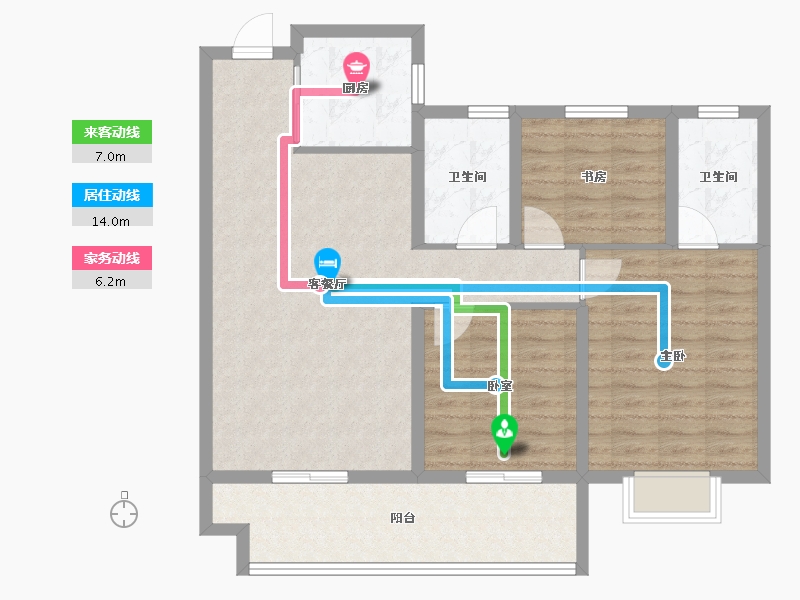 安徽省-安庆市-天顺·新地雅居-97.68-户型库-动静线