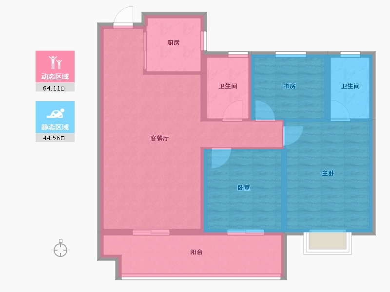 安徽省-安庆市-天顺·新地雅居-97.68-户型库-动静分区