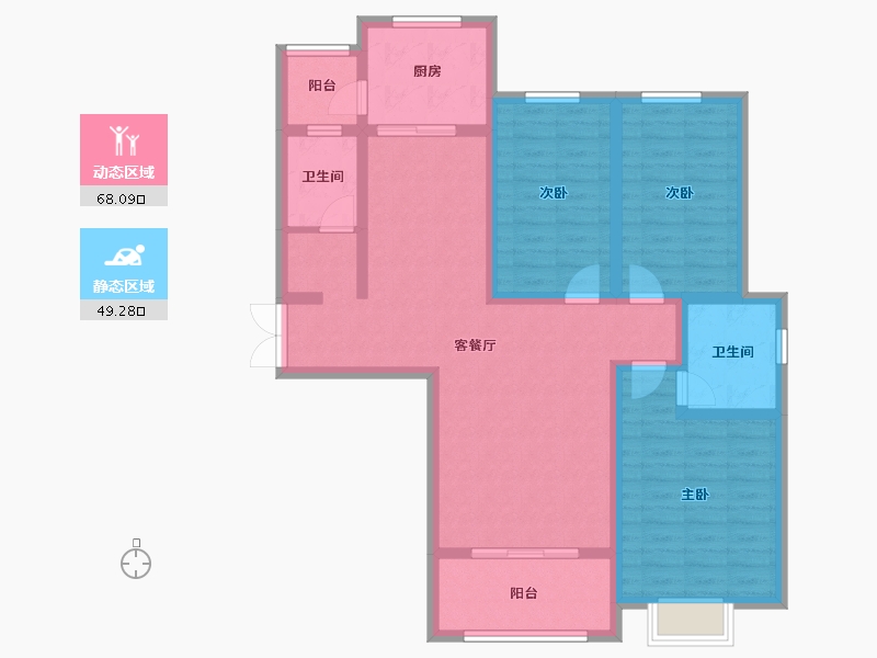 河南省-开封市-清风雅居-104.00-户型库-动静分区