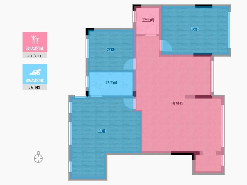 重庆-重庆市-三江希望城-98.00-户型库-动静分区