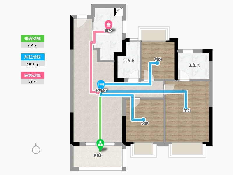 上海-上海市-中建玖海云天-74.40-户型库-动静线