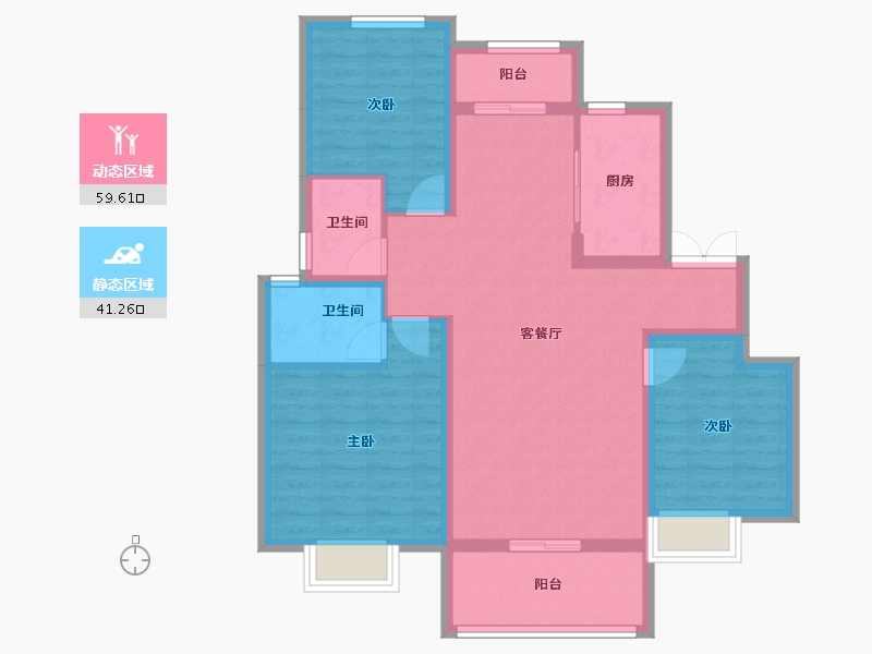 山东省-济南市-昌建·君悦府-89.85-户型库-动静分区