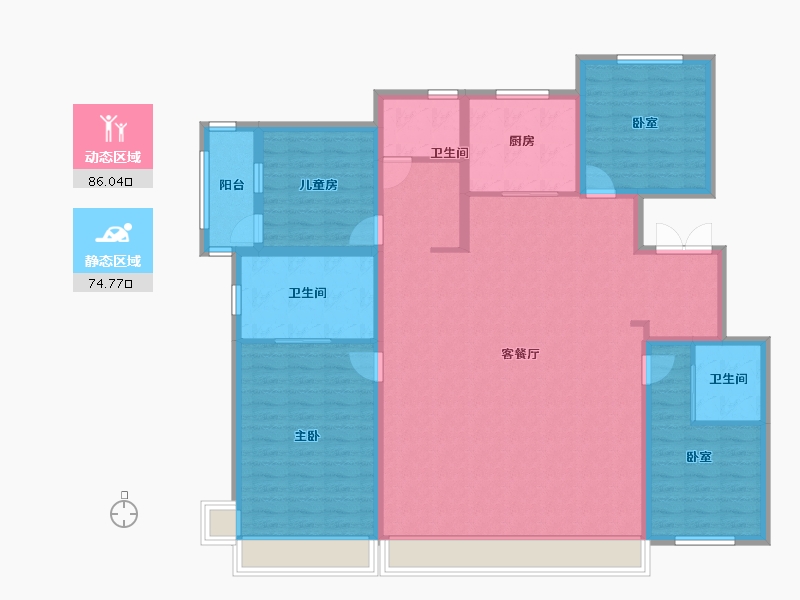 北京-北京市-中建·上源府-146.14-户型库-动静分区