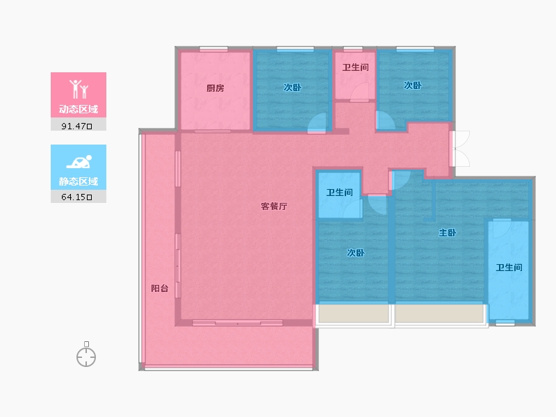 河南省-商丘市-永城建业联盟东望-140.00-户型库-动静分区