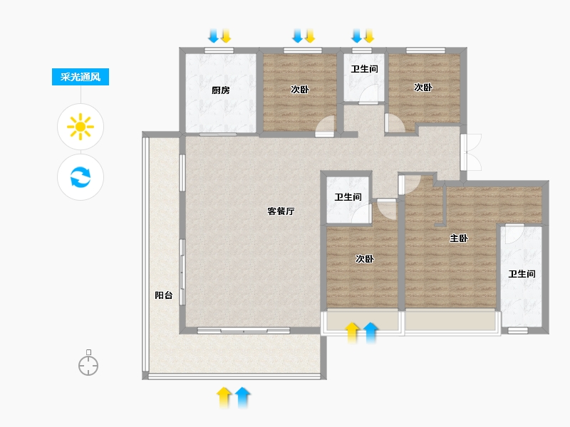 河南省-商丘市-永城建业联盟东望-140.00-户型库-采光通风