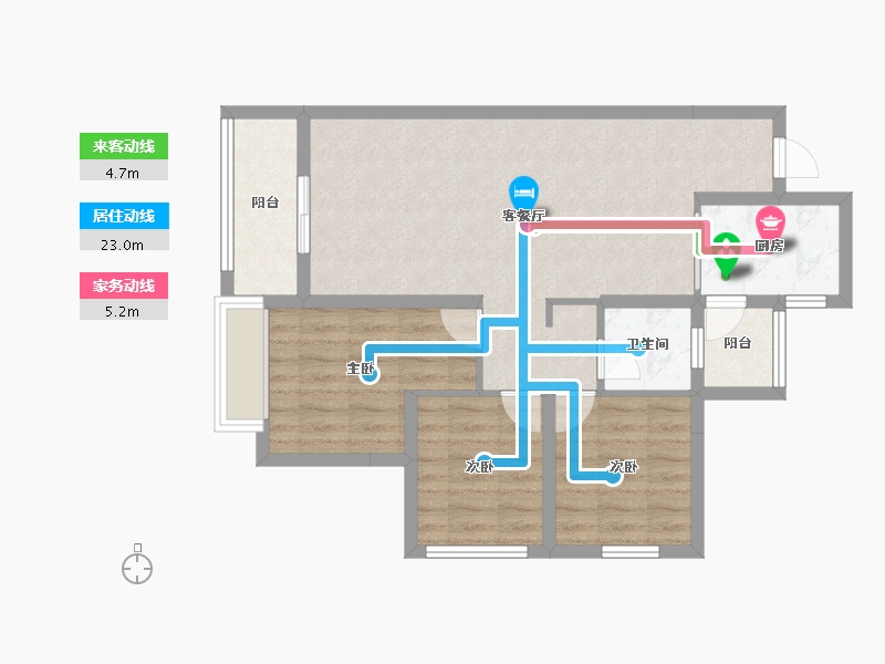 山东省-济南市-昌建·君悦府-72.46-户型库-动静线