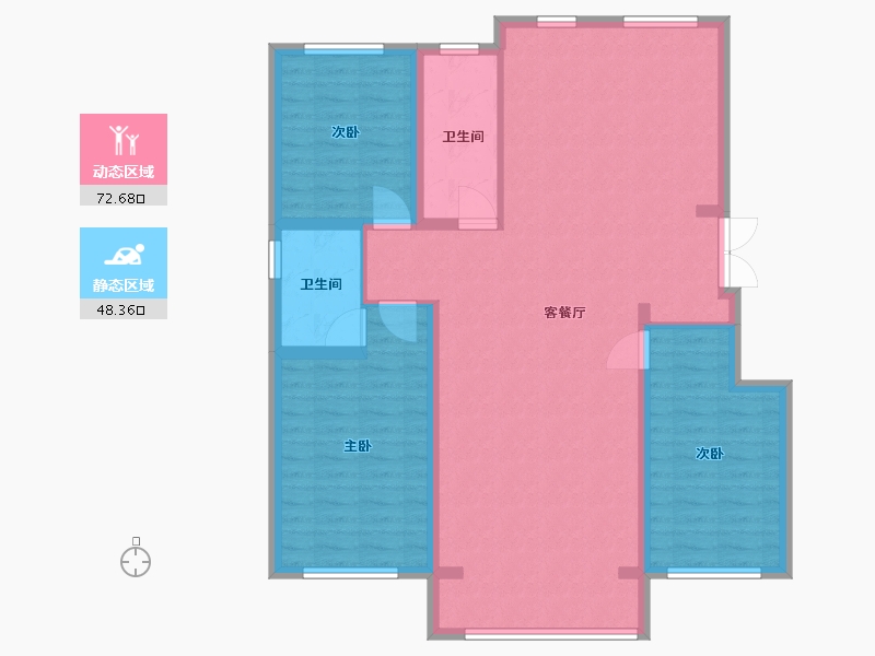 宁夏回族自治区-中卫市-江元隆府-110.00-户型库-动静分区