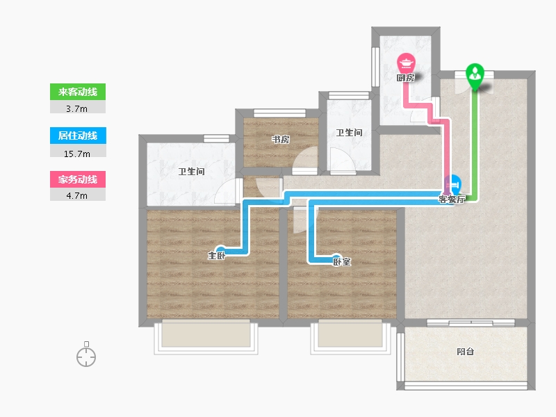 浙江省-湖州市-东港欣苑-78.69-户型库-动静线