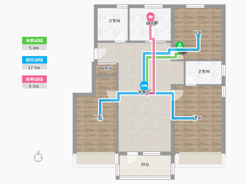 北京-北京市-中海首开湖光玖里-92.00-户型库-动静线