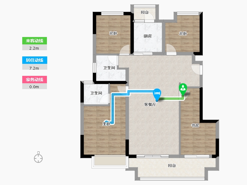 四川省-成都市-牧山溪岸-105.85-户型库-动静线