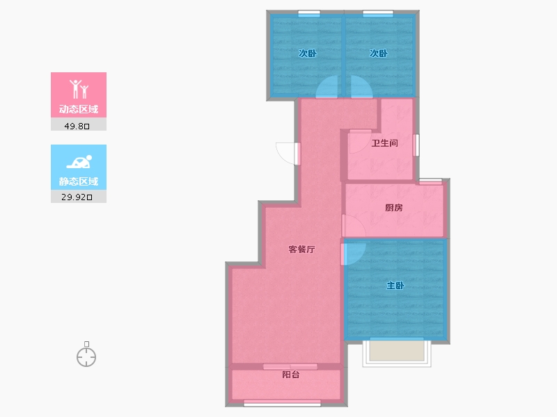 北京-北京市-新御峰-71.20-户型库-动静分区