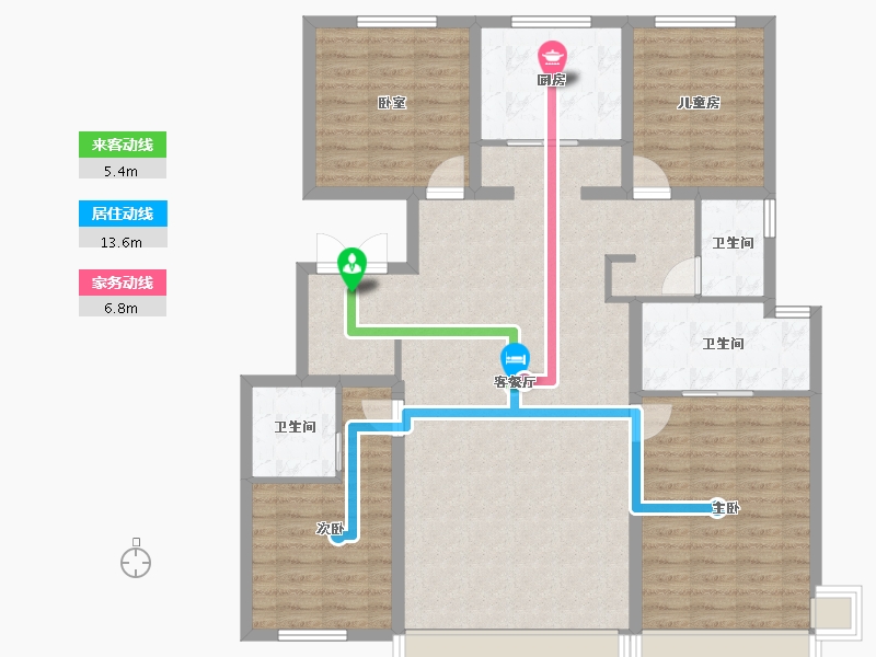 北京-北京市-中建·上源府-122.46-户型库-动静线