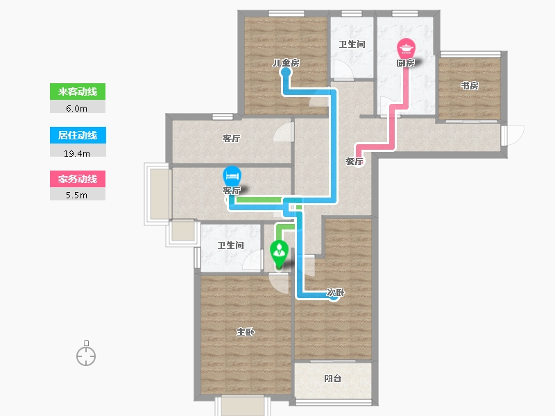 江苏省-无锡市-新丰苑-145.00-户型库-动静线