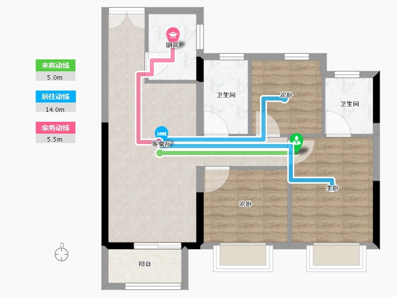 福建省-三明市-冠泰状元里-70.00-户型库-动静线